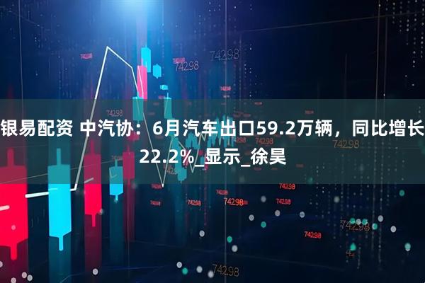 银易配资 中汽协：6月汽车出口59.2万辆，同比增长22.2%_显示_徐昊